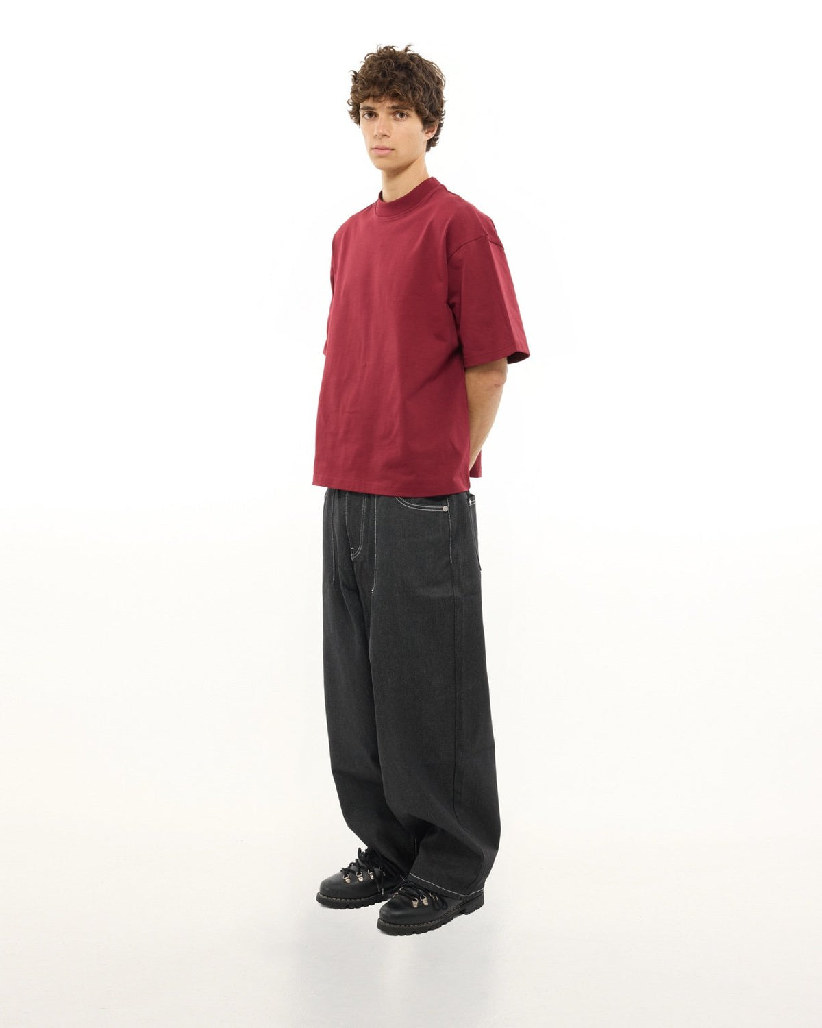 SIGNATURE BLANK T-SHIRT - BURGUNDY