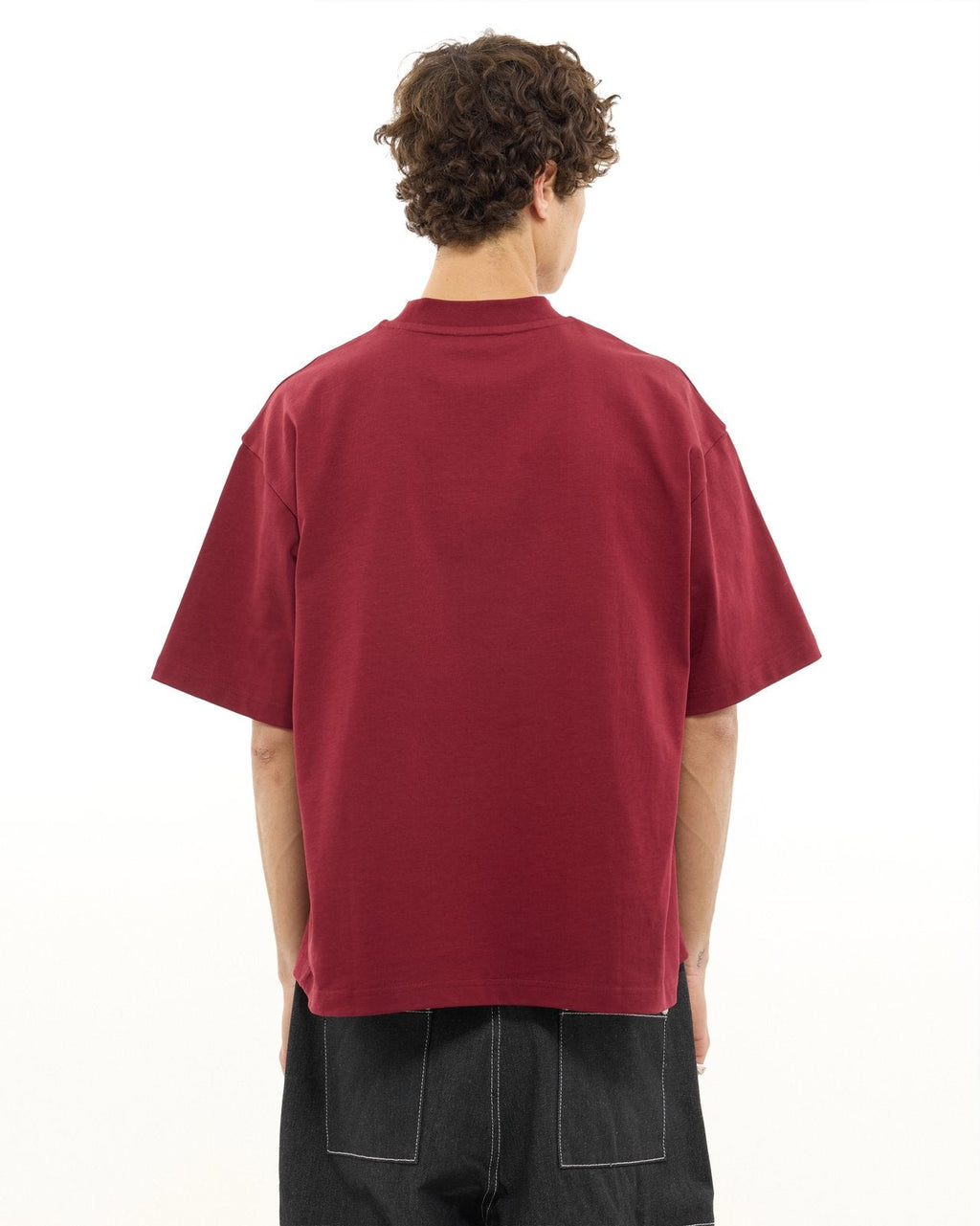 SIGNATURE BLANK T-SHIRT - BURGUNDY