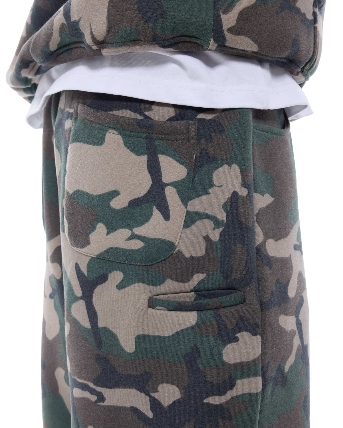 COZY STRAIGHT LEG SWEATS - CAMO