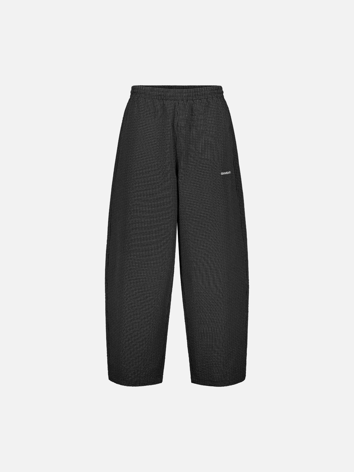 CHECKERED TRACK PANT - BLACK/WHITE