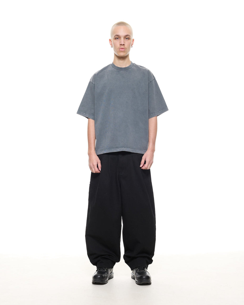 SIGNATURE BLANK T-SHIRT - WASHED GREY