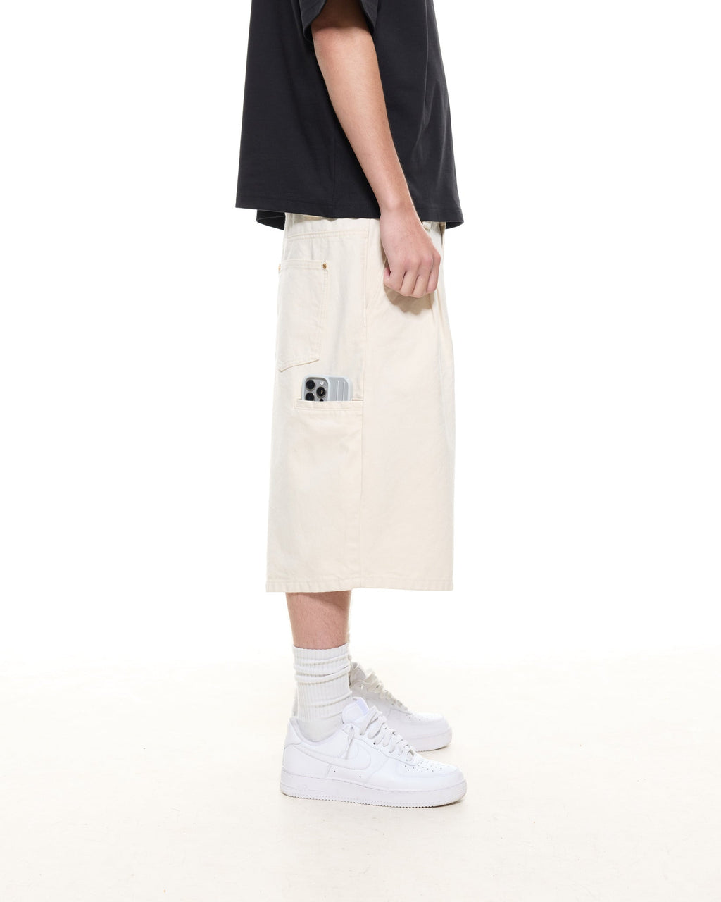 WORKWEAR SHORTS - ECRU