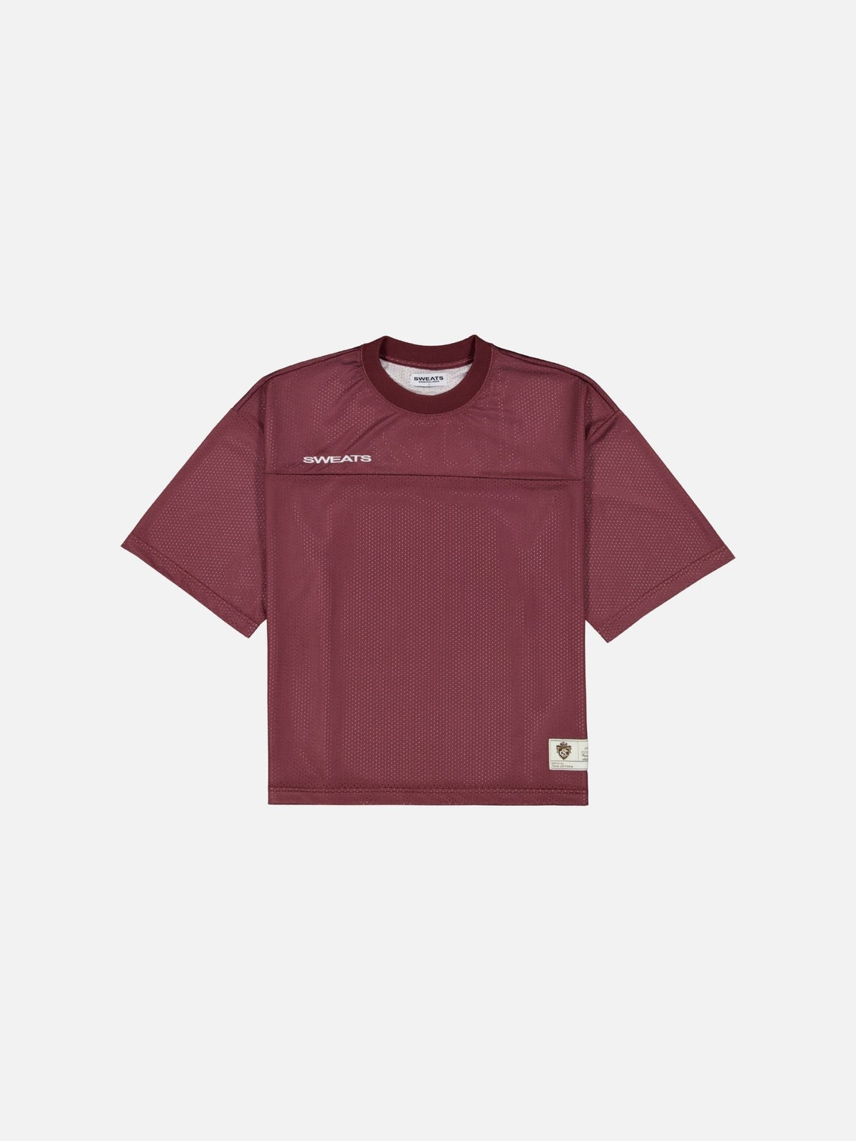 MESH SS T-SHIRT - BURGUNDY