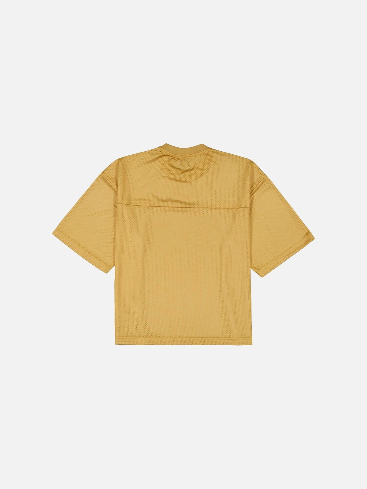 MESH SS T-SHIRT - MUSTARD