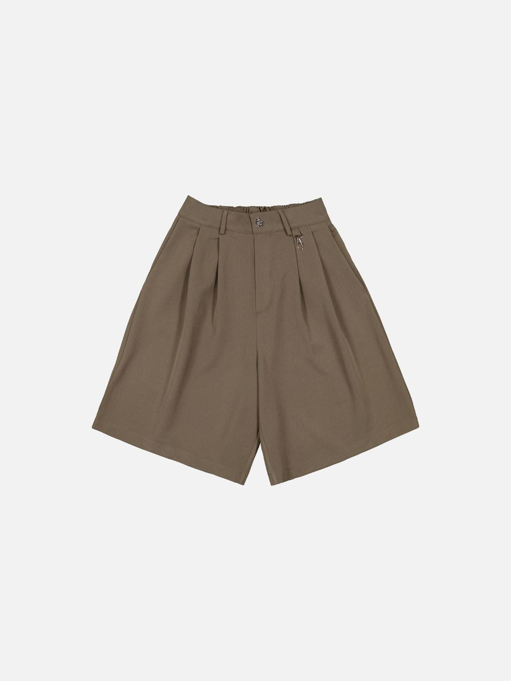 PLEATED SHORTS - BROWN