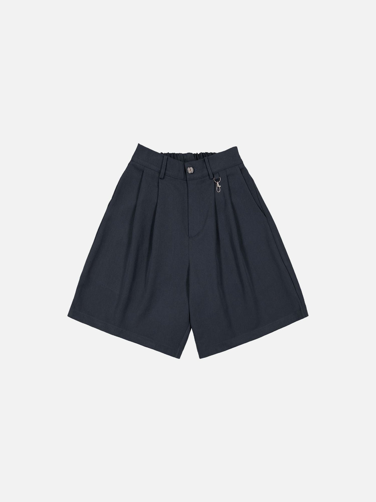 PLEATED SHORTS - NAVY