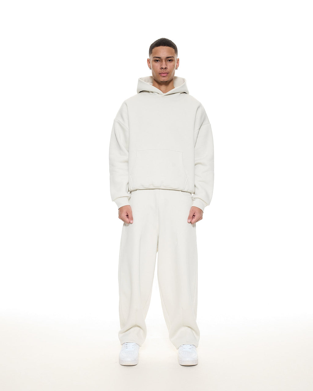COZY STRAIGHT LEG SWEATS - CHALK