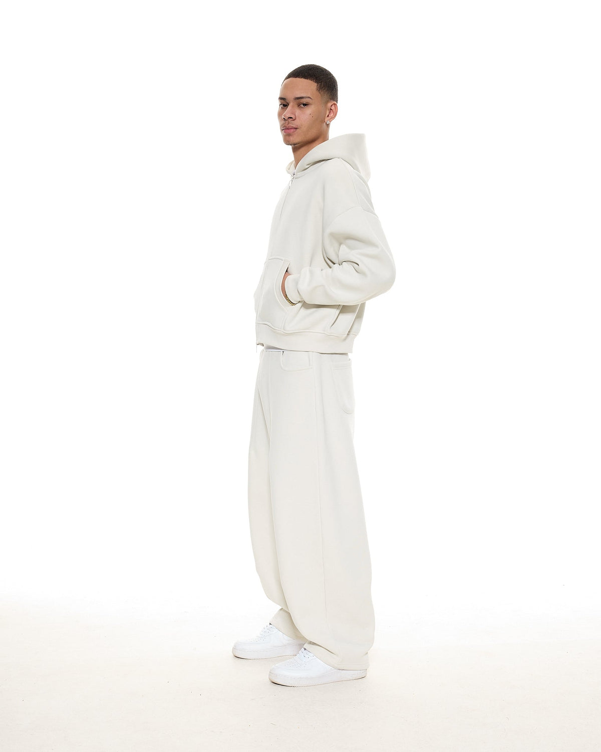 COZY ZIP UP - CHALK