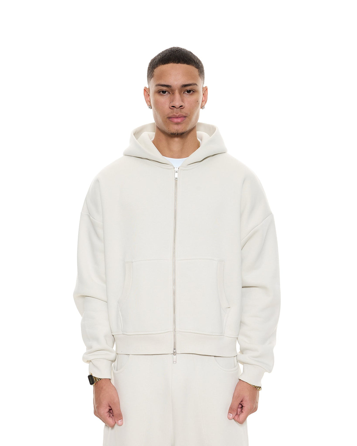COZY ZIP UP - CHALK