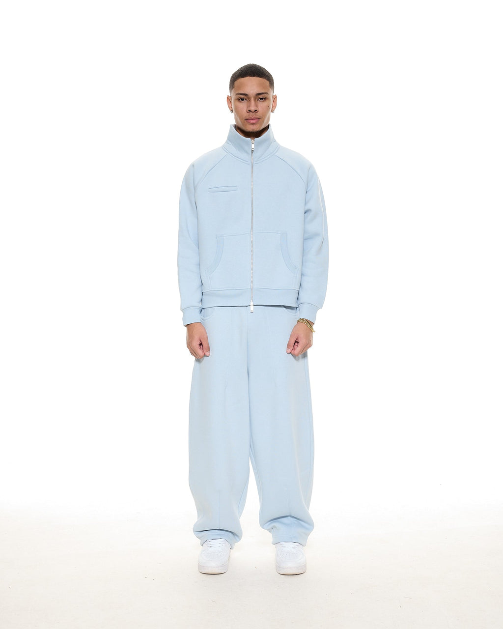 COZY TRACK JACKET - GLACIER