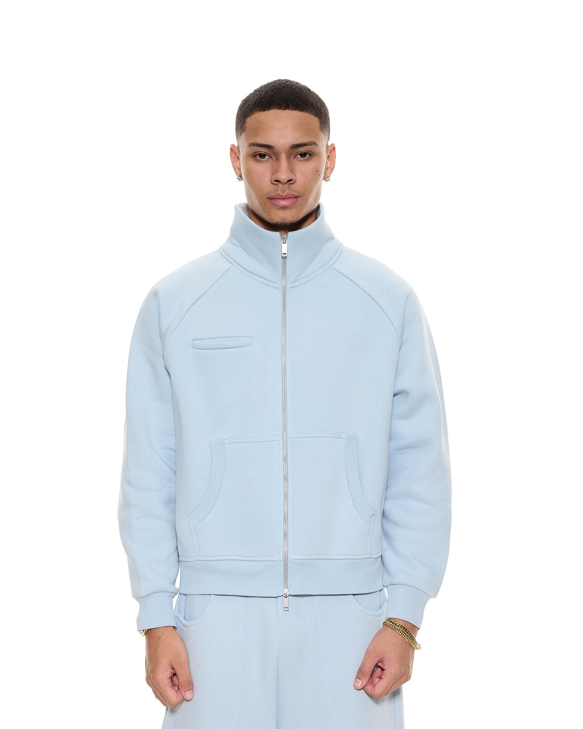 COZY TRACK JACKET - GLACIER