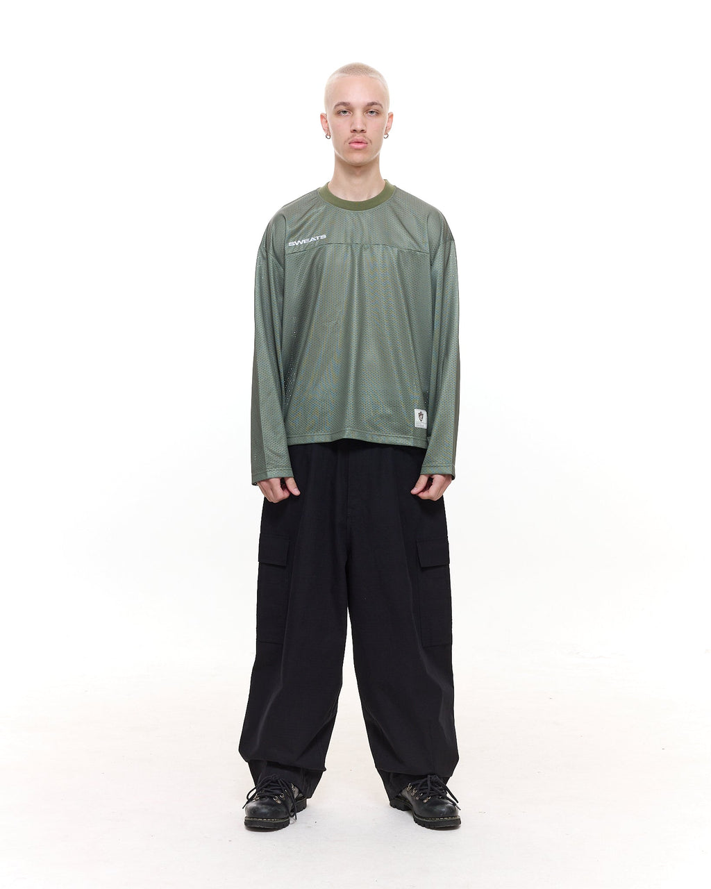 MESH LS T-SHIRT - SAGE