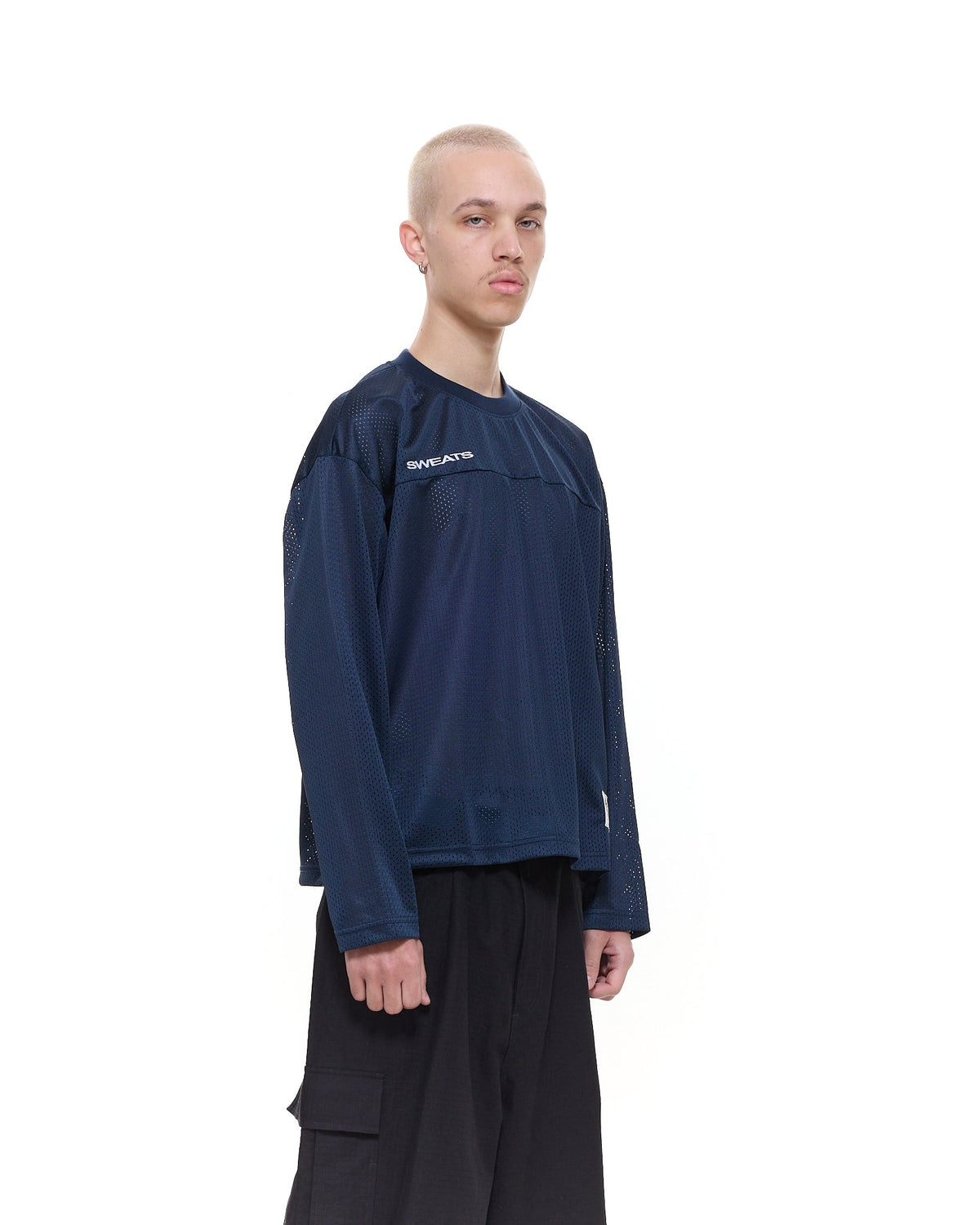 MESH LS T-SHIRT - NAVY