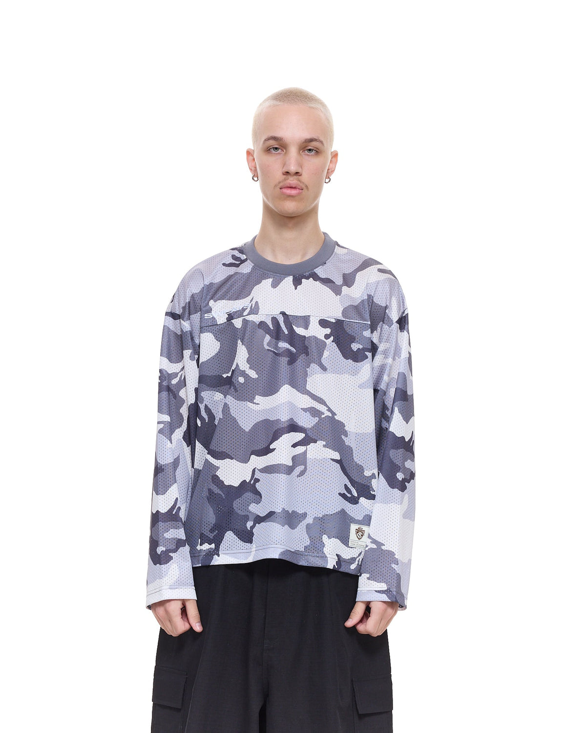 MESH LS T-SHIRT - SNOW CAMO