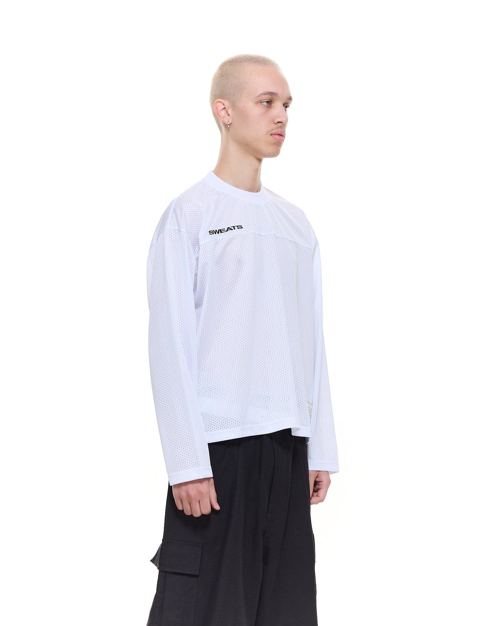 MESH LS T-SHIRT - WHITE