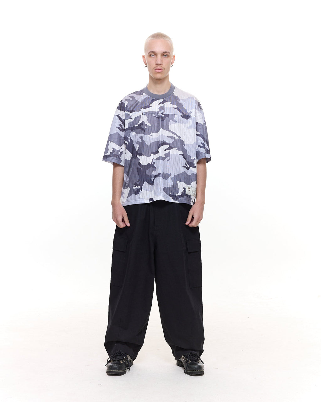 MESH SS T-SHIRT - SNOW CAMO