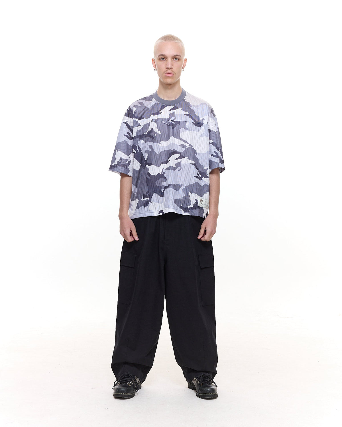 MESH SS T-SHIRT - SNOW CAMO