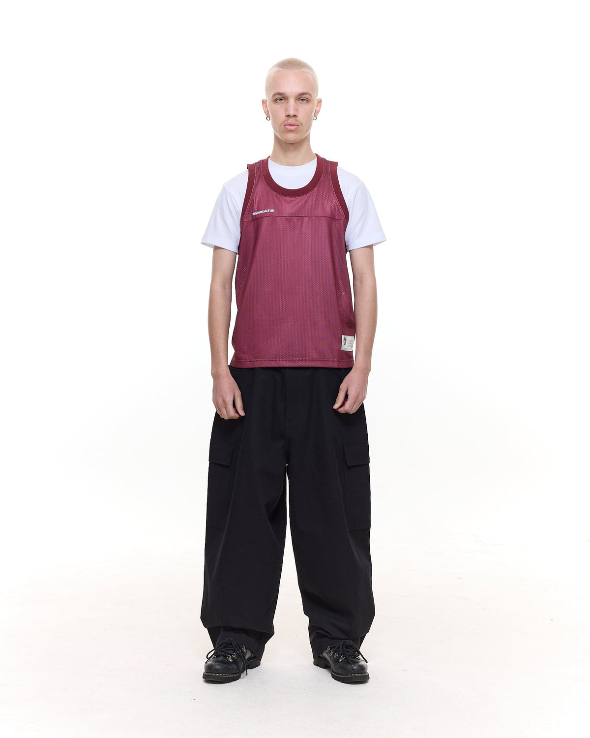 MESH SINGLET - BURGUNDY