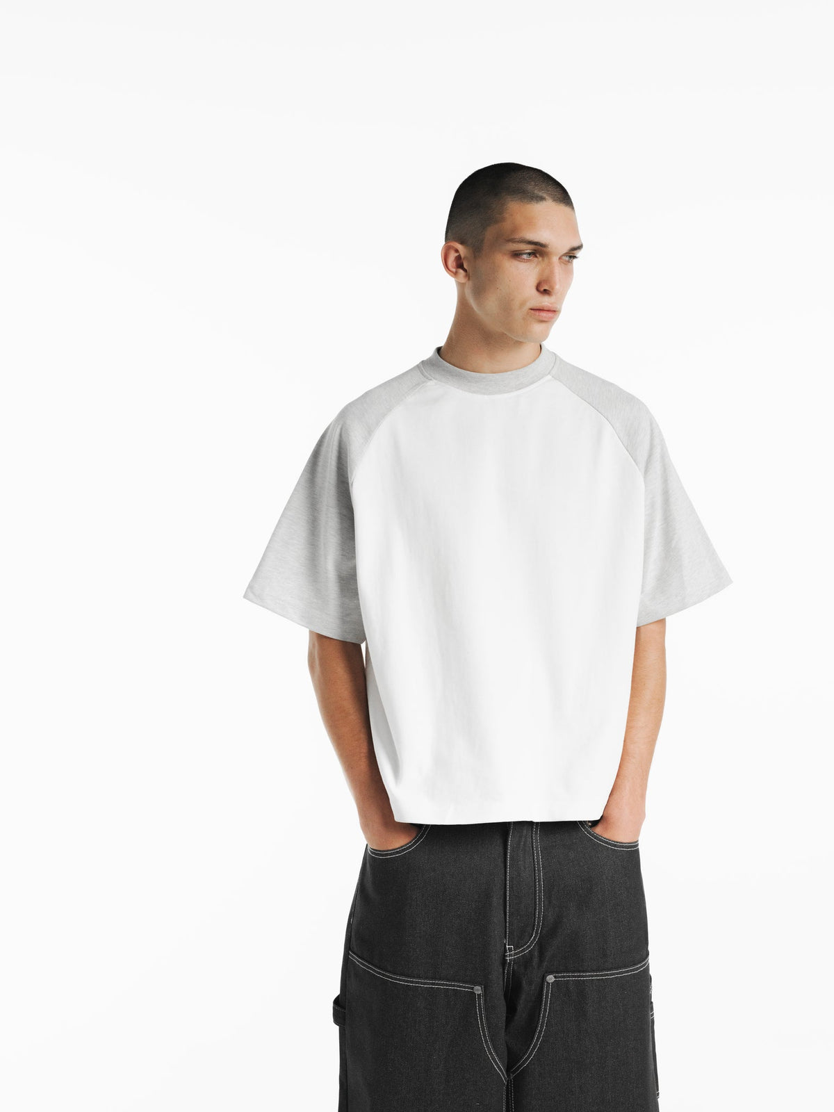 RAGLAN SS T-SHIRT - WHITE/ARCTYC