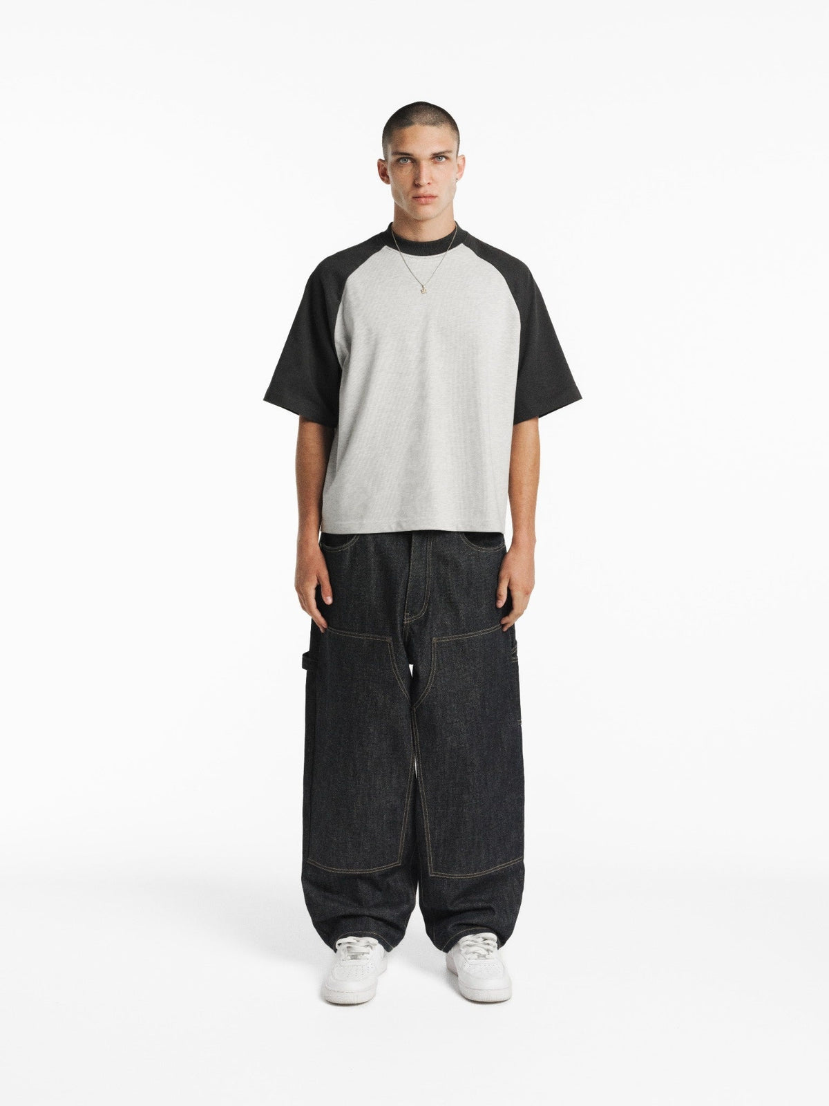 RAGLAN SS T-SHIRT - ARCTYC/GRANITE