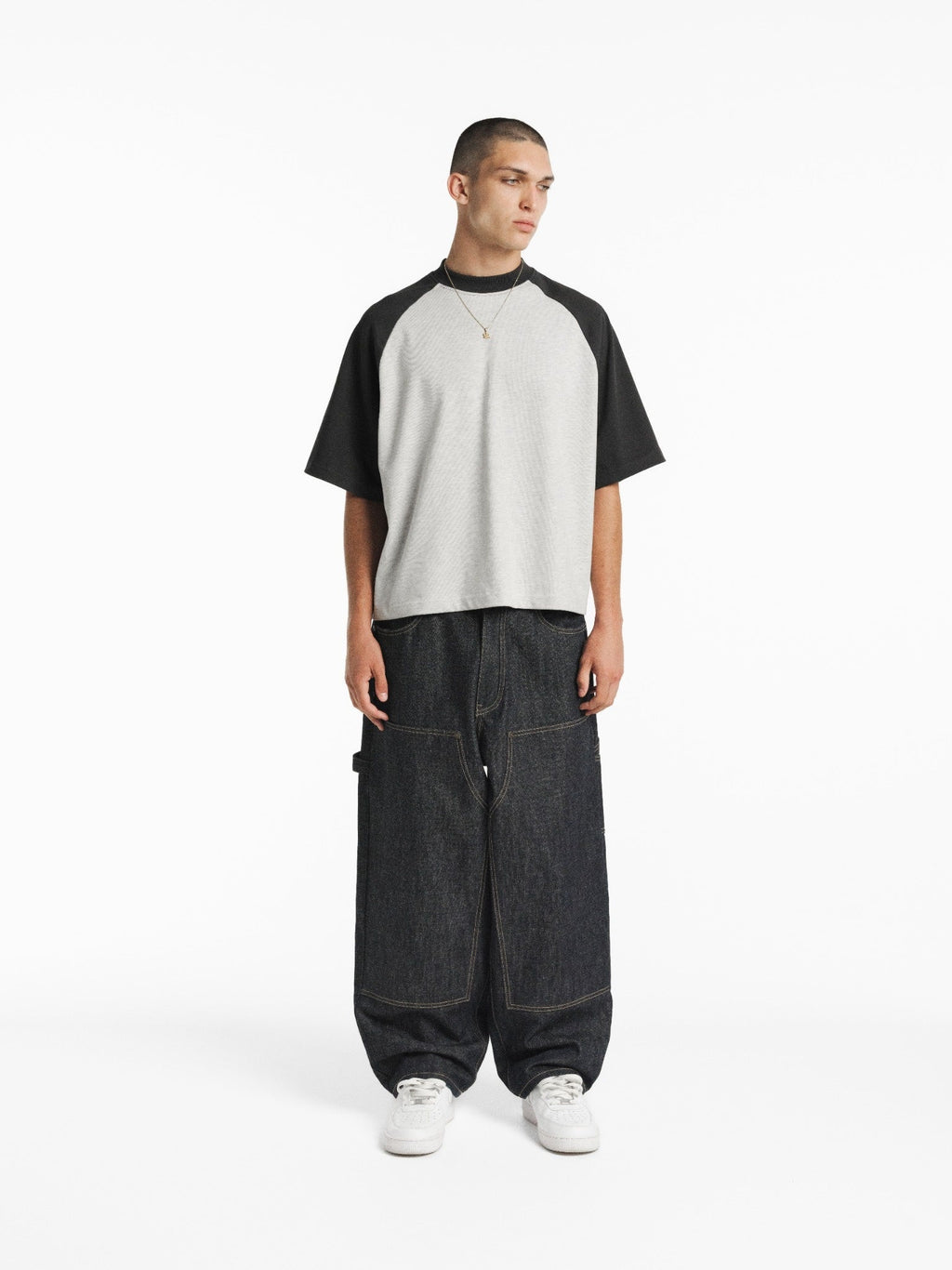 RAGLAN SS T-SHIRT - ARCTYC/GRANITE