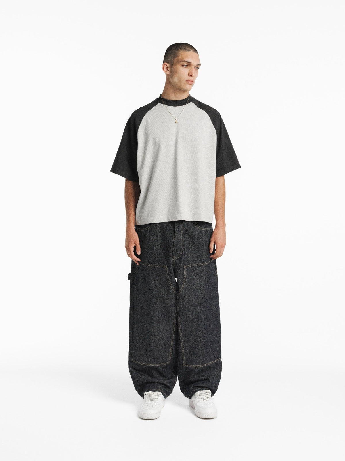 RAGLAN SS T-SHIRT - ARCTYC/GRANITE