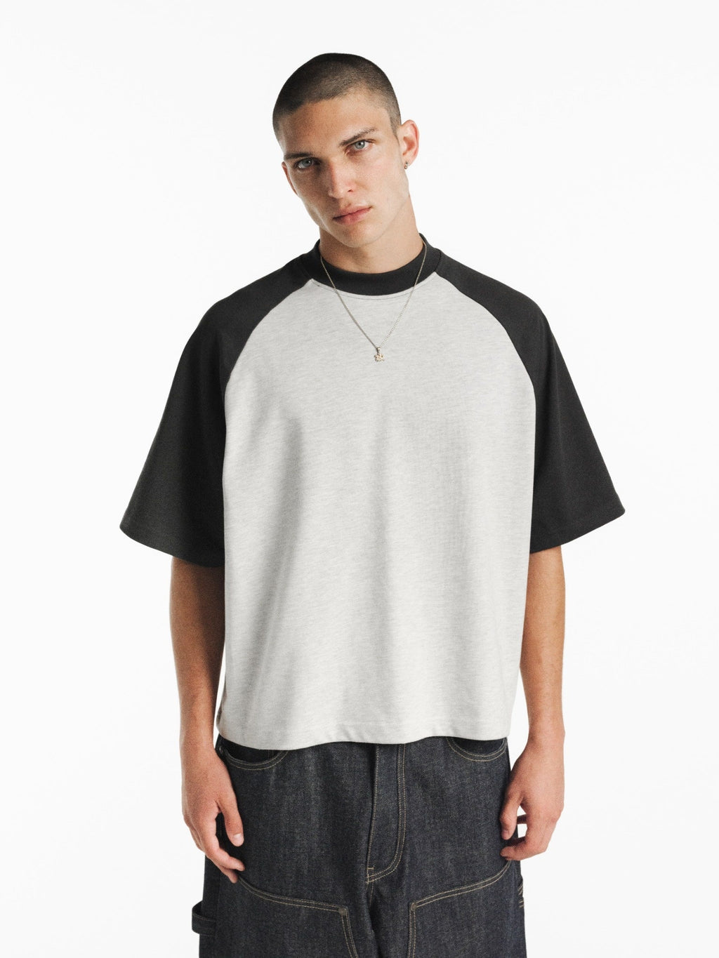 RAGLAN SS T-SHIRT - ARCTYC/GRANITE