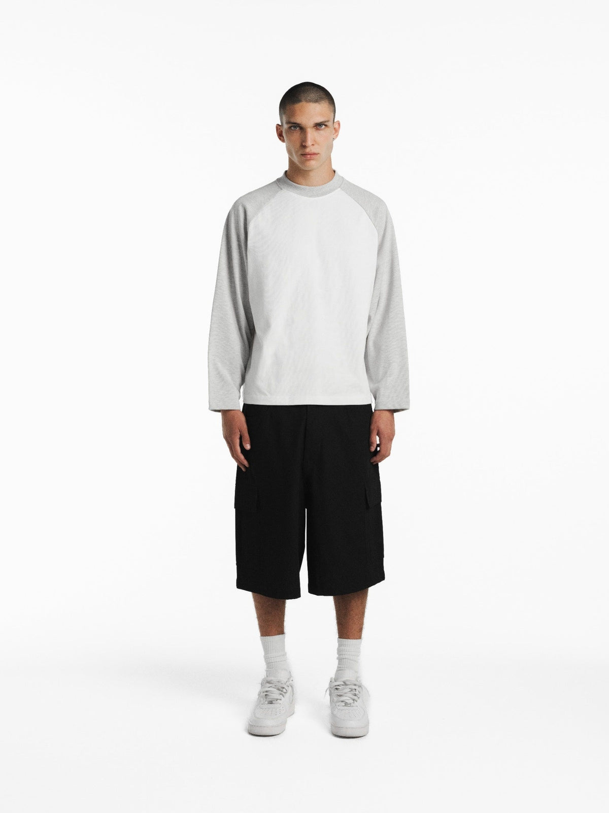 RAGLAN LS T-SHIRT - WHITE/ARCTYC