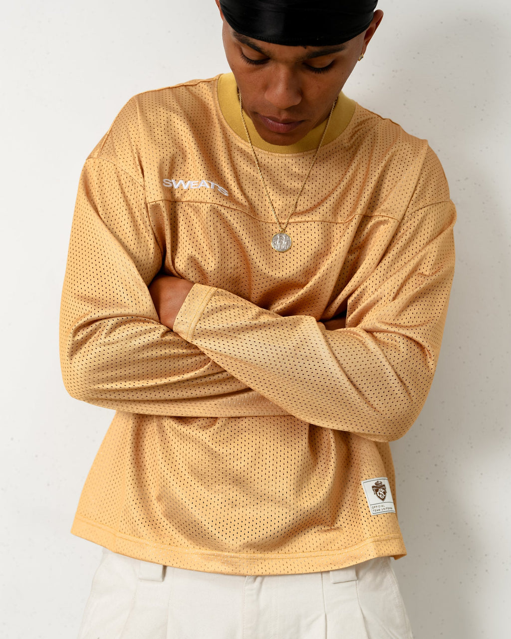 MESH LS T-SHIRT - MUSTARD