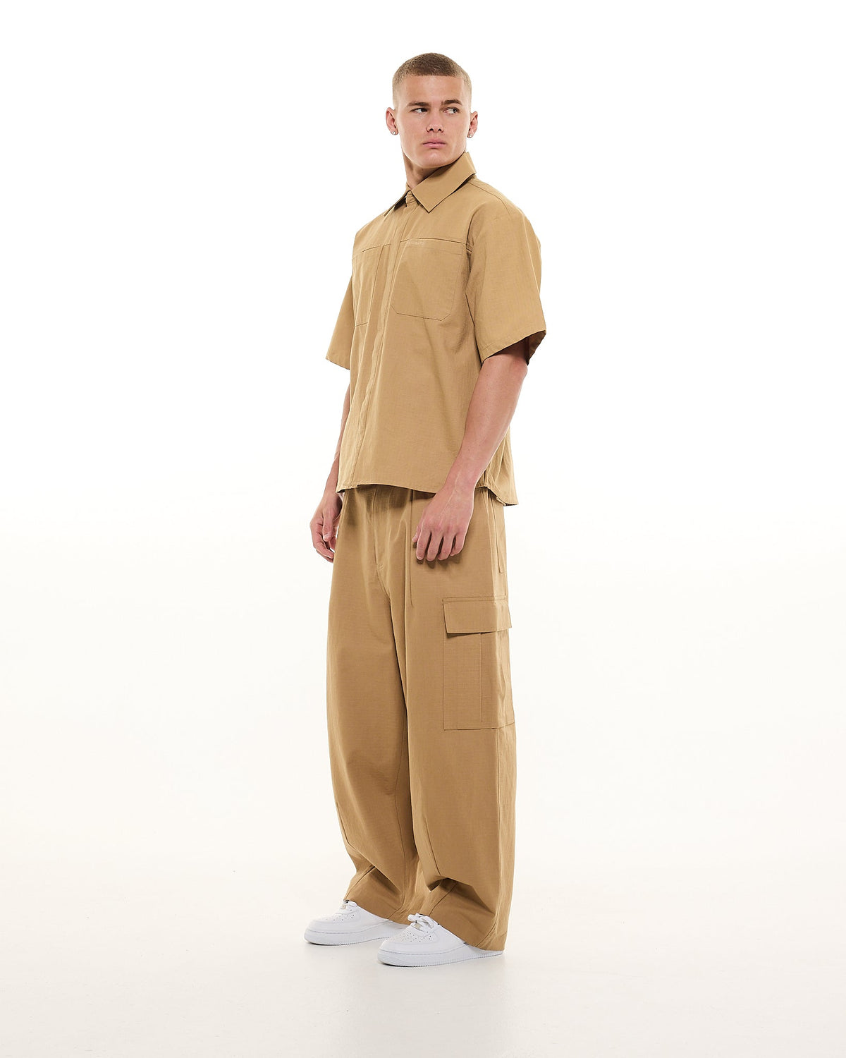 CARGO SS SHIRT - TAN