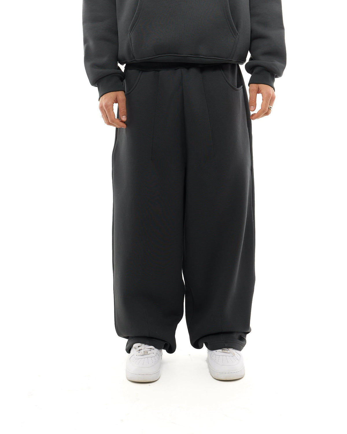 COZY STRAIGHT LEG SWEATS - GRANITE