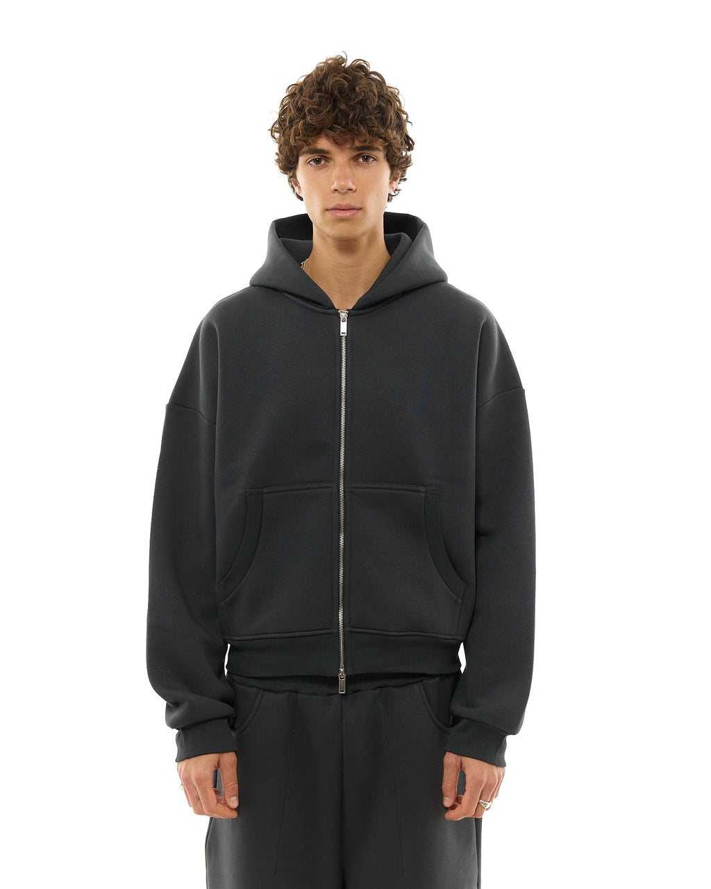 COZY ZIP UP - GRANITE