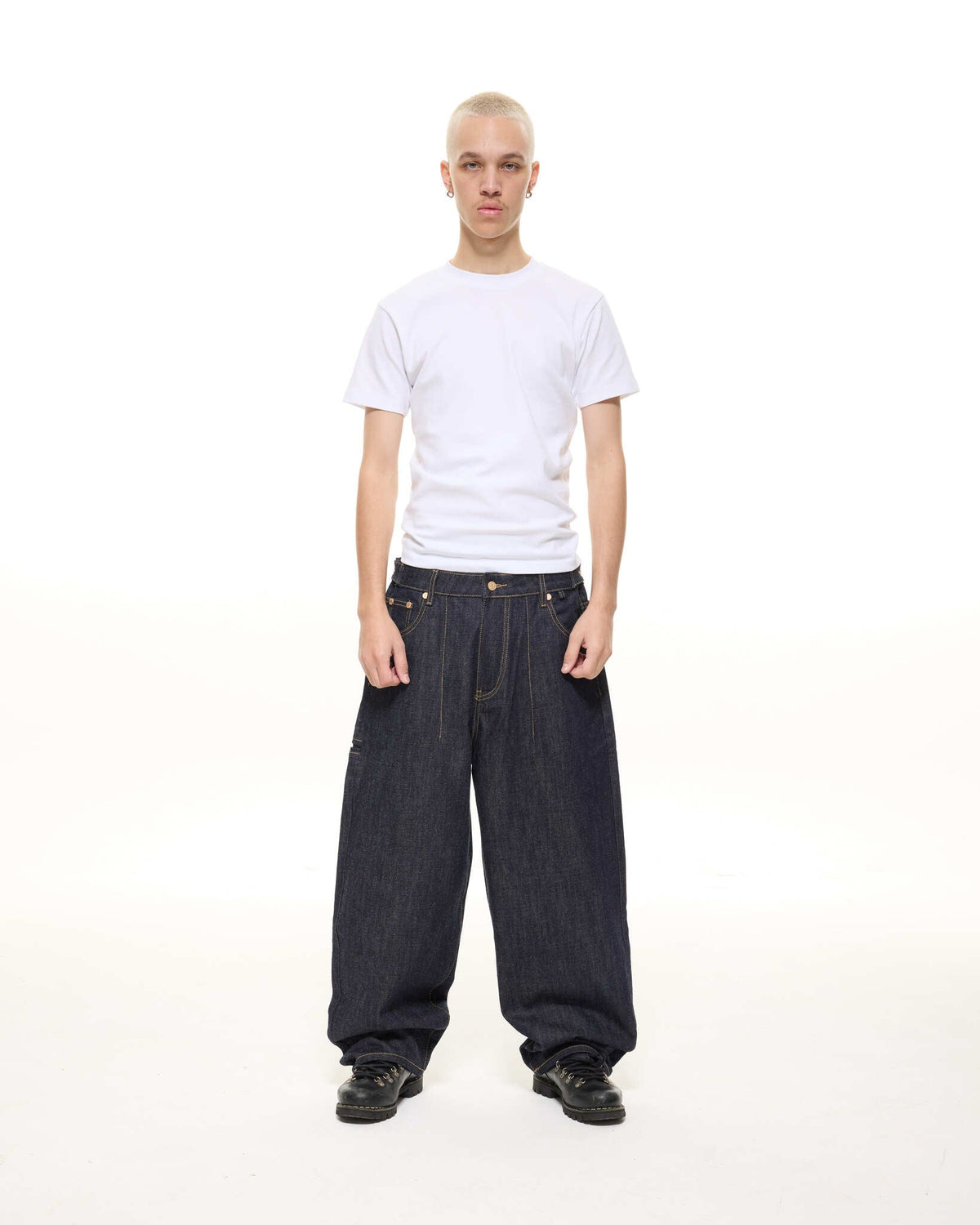 DENIM BAGGY JEANS - INDIGO