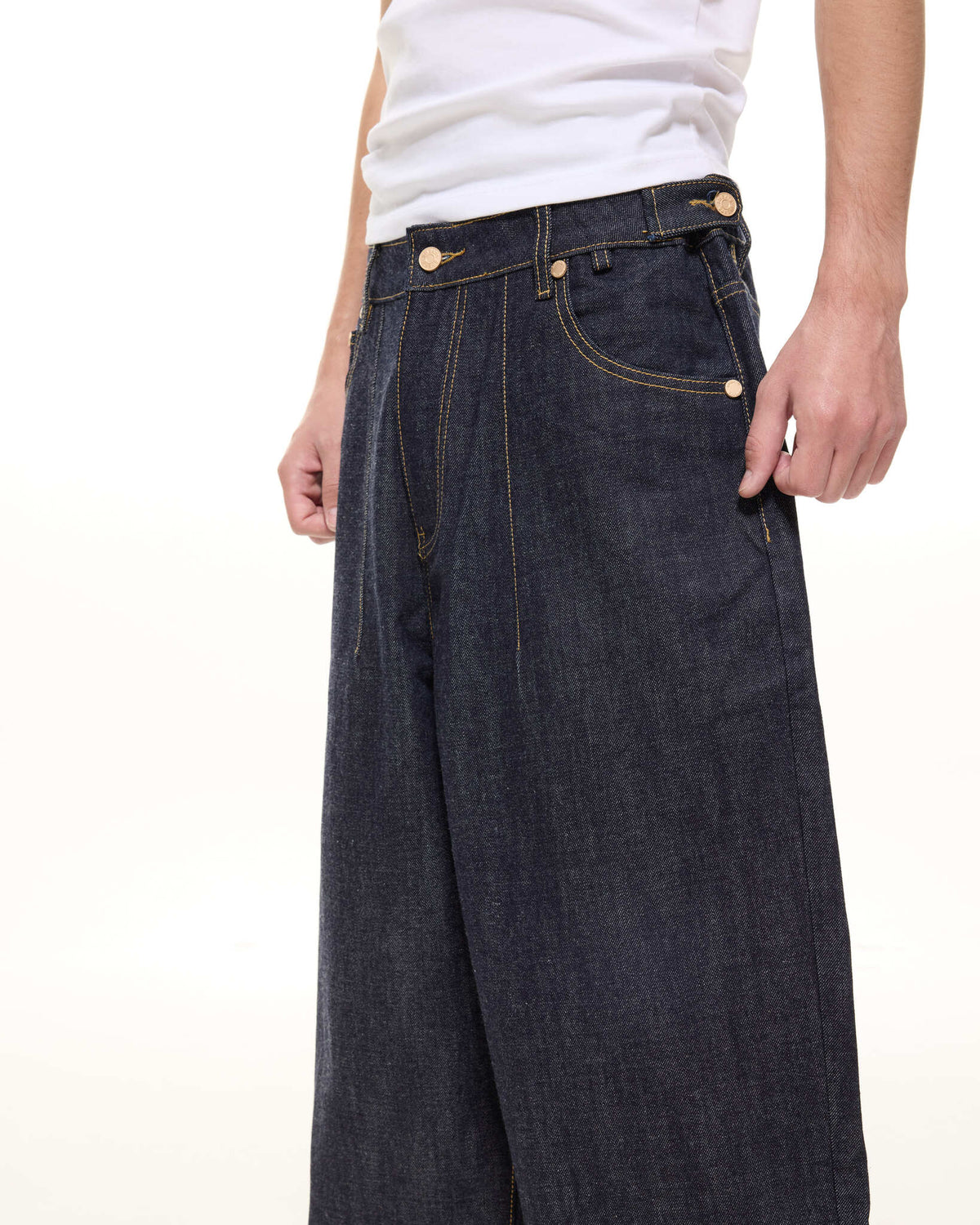 DENIM BAGGY JEANS - INDIGO